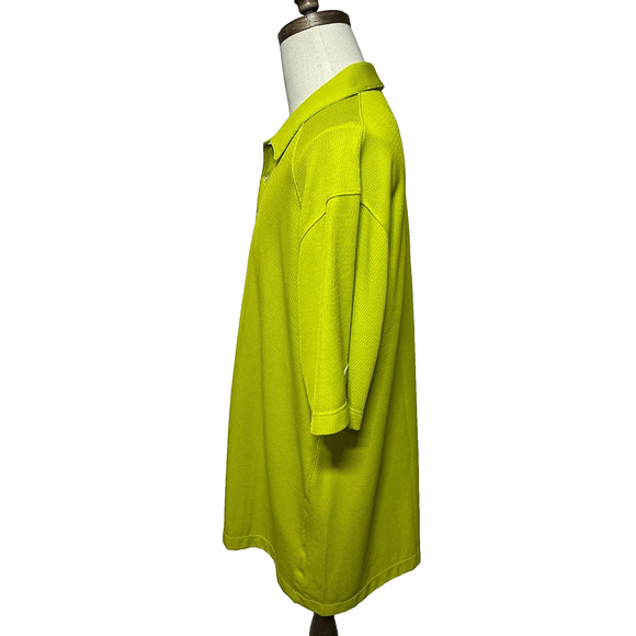 Nike Golf Shirt Mens XXL Neon Green Fit Dry Short Sleeve Stretchy Polo Preppy - Picture 5 of 9
